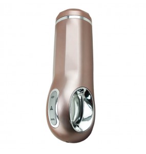 JEUPLAY - Thrusting Vibrating Moaning Masturbation Cup (Chargeable - Champagne Color)